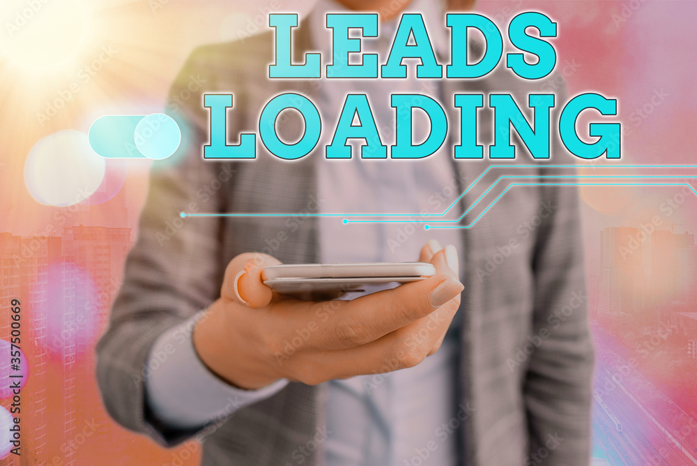 Poster text sign showing leads loading. business photo showcasing initiating customer regards with the gene