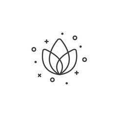 Cute flower simple flat icon. Vector illustration.