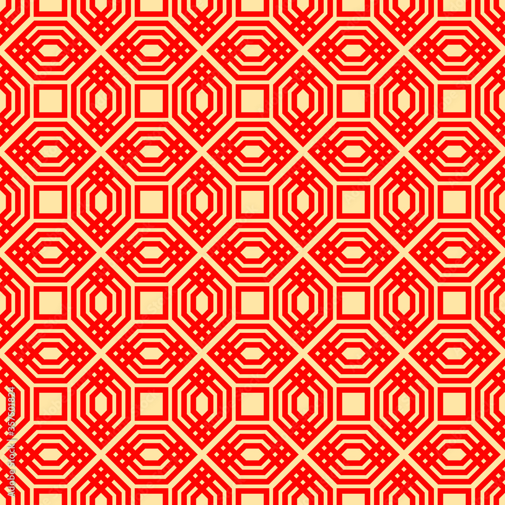 Poster seamless geometric pattern with geometric shapes,fabric pattern,tile pattern,carpet pattern,wallpape