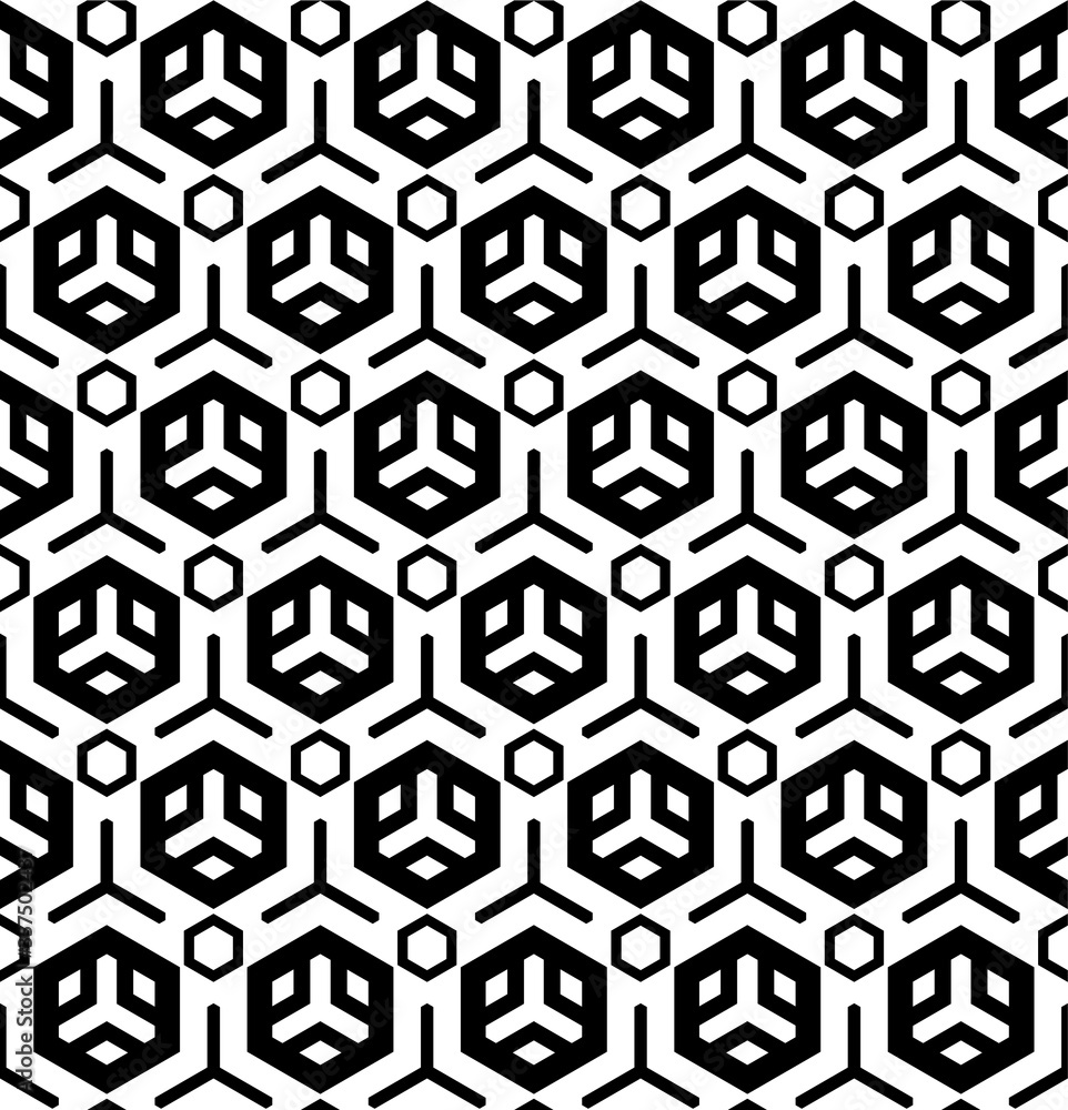 Poster seamless geometric pattern with geometric shapes,fabric pattern,tile pattern,carpet pattern,wallpape