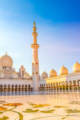 Beautiful Sheikh Zayed Mosque in Abu Dhabi United Arab Emirates