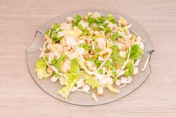 Salad plate with fresh vegetables