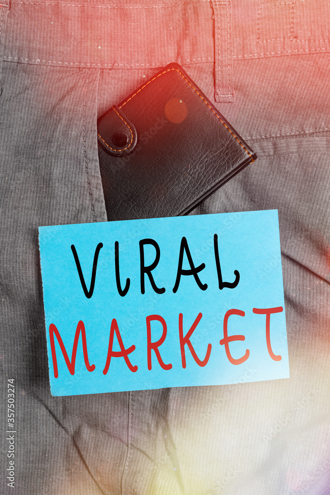Poster handwriting text viral market. conceptual photo network passing and spreading message or video on pr