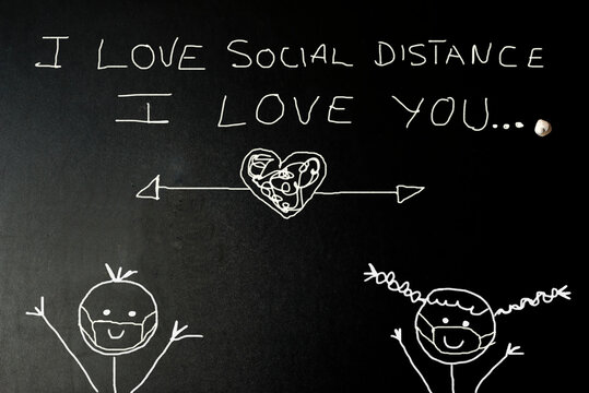 Covid 19, social distance concept.