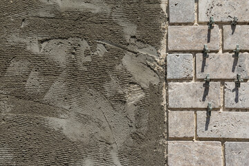 Wall cladding with modern tiles