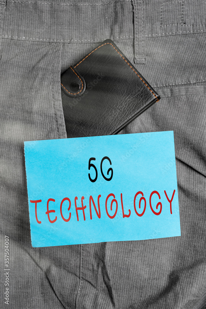 Poster handwriting text 5g technology. conceptual photo highspeed mobile internet, new generation wireless 