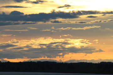 Skies over water