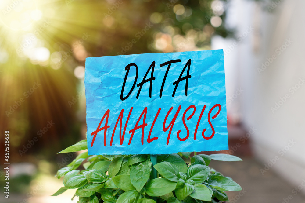 Poster conceptual hand writing showing data analysis. concept meaning business intelligence and analytics w