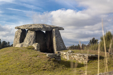 Dolmen in the village of Vila Nova de Paiva, Viseu District, Portugal