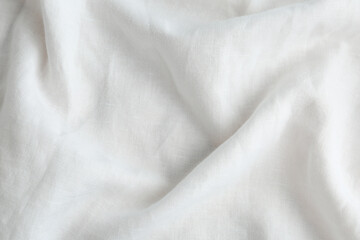 Texture of beautiful white fabric as background, closeup