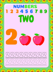 Preschool and toddler math with fruit design