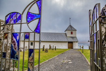 Beautuful view at Faroe Islands, Kirkjubour