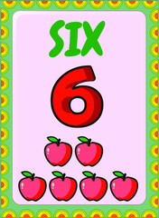 Preschool and toddler math with fruit design