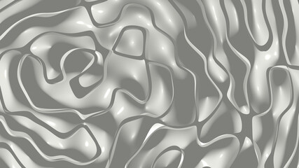 Simple light IVORY monochromic 3D abstract background image made of plain crackle patterns with shadow perspectives