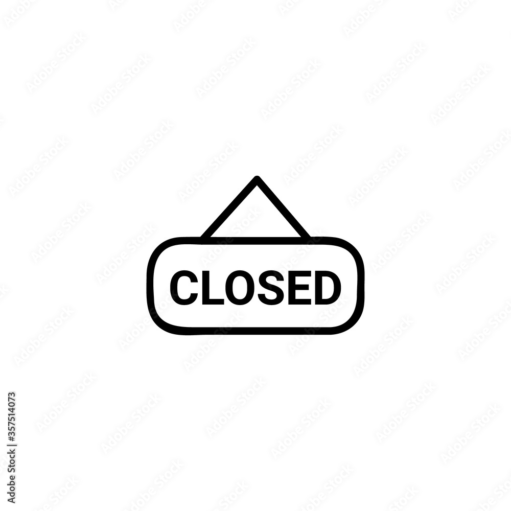 Poster linear icon close design vector isolated on white background