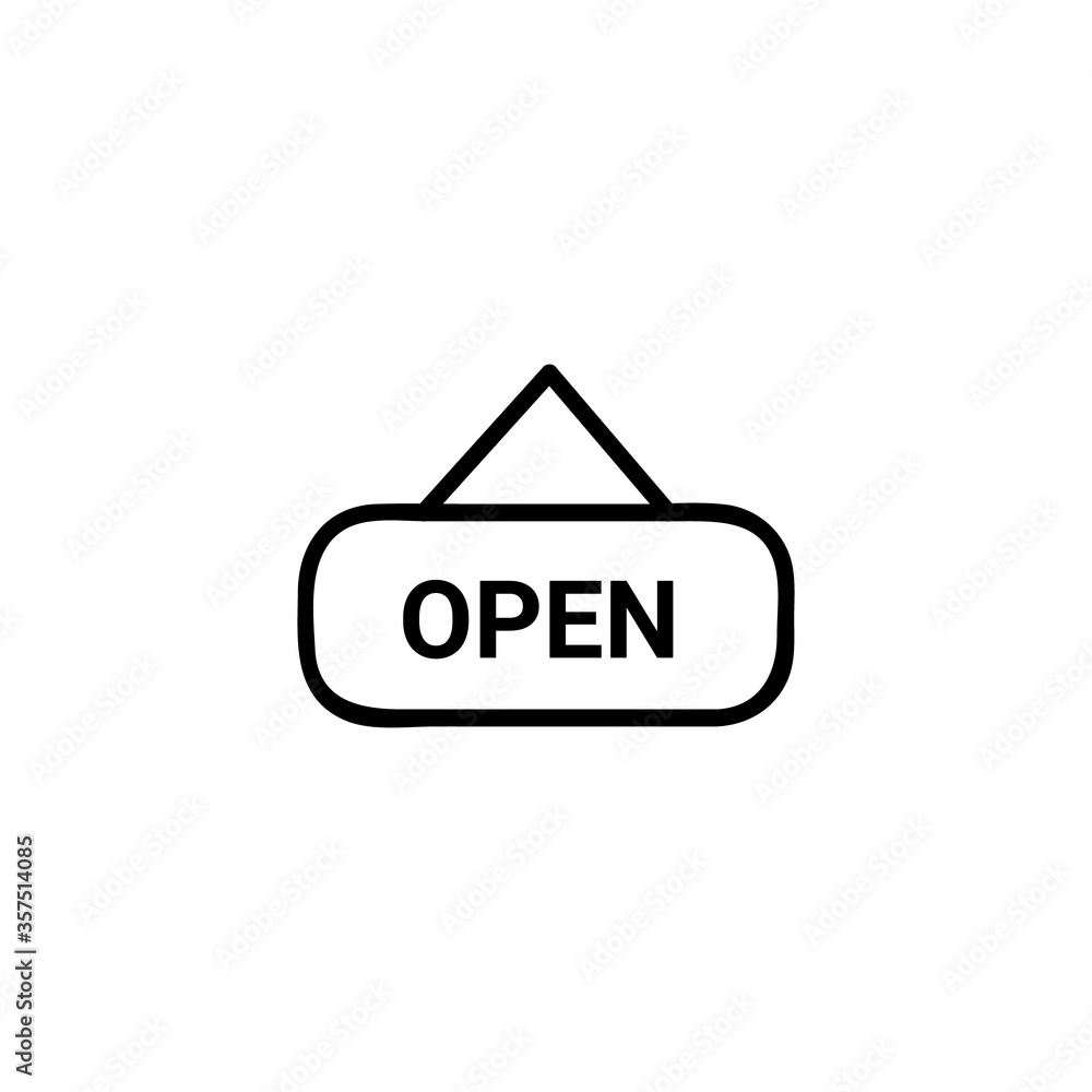 Poster linear icon open design vector isolated on white background