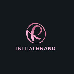 R elegant initials template logo design inspiration. Modern unique creative minimal fashion brands RR R initial monoline concepts Quality symbol icon vector illustration
