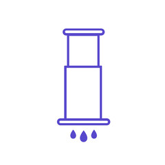 alternative coffee maker icon. device for brewing coffee, vector illustration