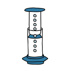 alternative coffee maker icon. device for brewing coffee