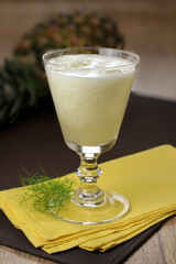 refreshing pineapple juice with fennel for summer