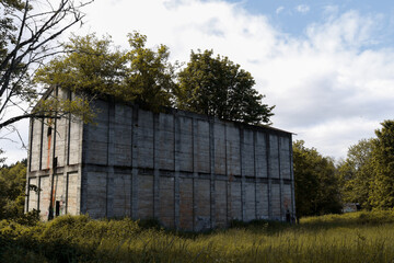 Fototapeta na wymiar old barn with trees