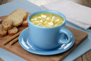 cassava soup with cabbage, tofu and sesame