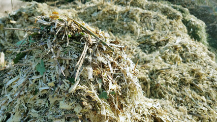 Grass clipping for natural composting