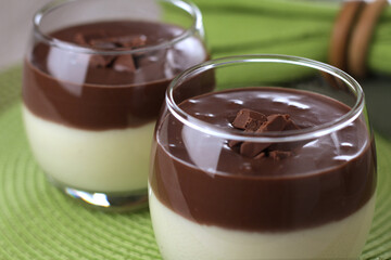 white chocolate and milk chocolate mousse