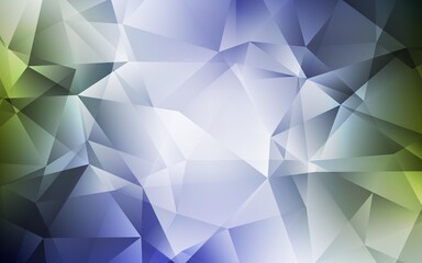 Obraz premium Light Blue, Green vector abstract polygonal pattern.