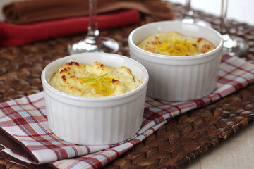tasty ricotta dessert with orange