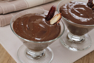 tasty avocado mousse with cocoa