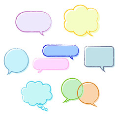 set of speech bubbles