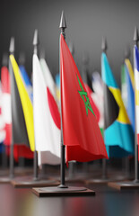 MOROCCO National Colors, MOROCCAN National Flag (3D Render)
