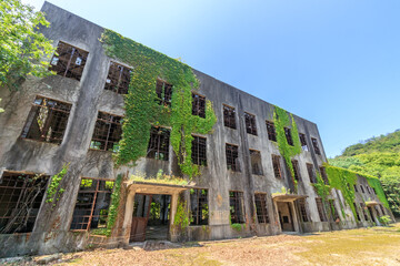 発電所跡　大久野島　広島県竹原市　Power plant Remained site Okunojima Island...