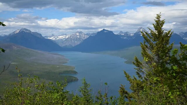 View of Lake McDonald in Glacier National Park Time-Lapse