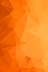 Light Orange mosaic vector pattern. triangular template