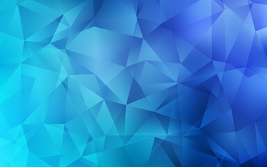 Fototapeta premium Light BLUE vector low poly background.