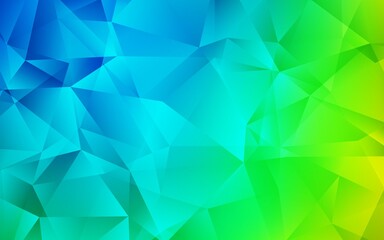 Obraz premium Light Blue, Green vector shining triangular layout.