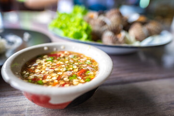 bowl of Thai chili sauce 