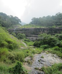 mountain landscape with river
