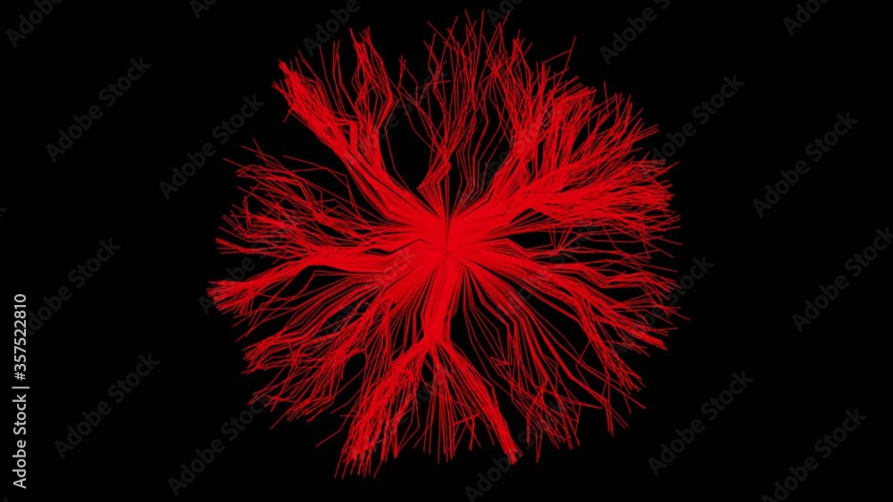 Poster abstract cloth fabrics background.red circular thread loop. 3d rendering 3d circles pattern with rou