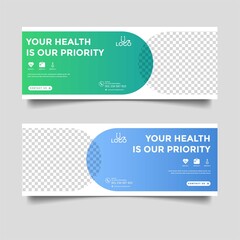 healthcare & medical banner ad design template