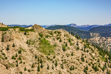 Fototapeta na wymiar Mountain Landscape in the Washington Cascades by Windy Ridge