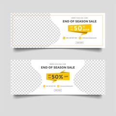 fashion sale banner ad design template
