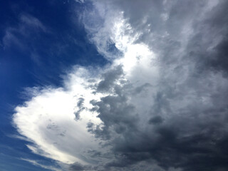 Naklejka na ściany i meble dark storm clouds with background,Dark clouds before a thunder-storm.