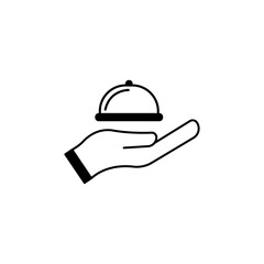 Food delivery line icon vector