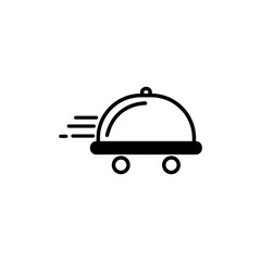 Food delivery line icon vector
