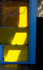 yellow and blue wall