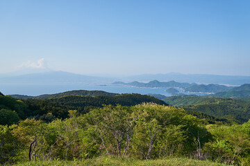 伊豆半島　だるま山高原展望所からの沼津市街
