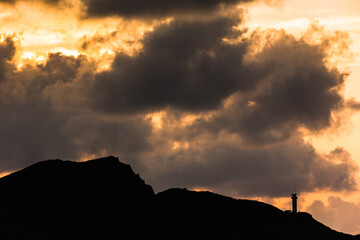 日本、沖縄県石垣島・平久保崎と灯台